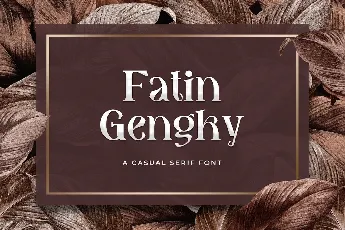 Fatin Gengky font