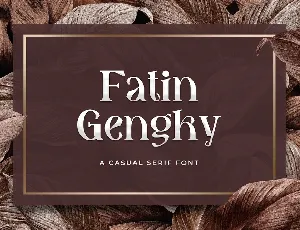 Fatin Gengky font