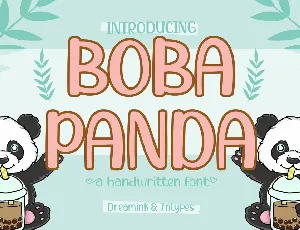 Boba Panda Script font