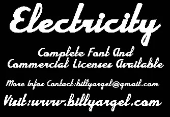 Electricity Personal Use font