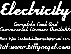 Electricity Personal Use font