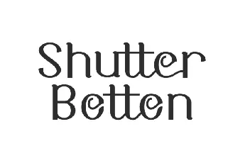 Shutter Botton font