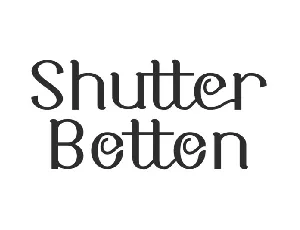 Shutter Botton font