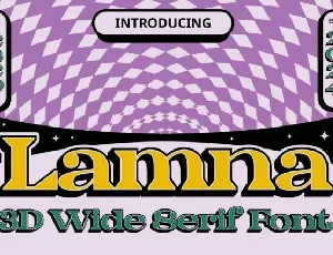 Lamna 3D font