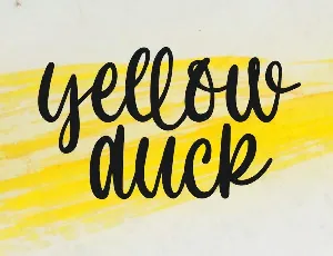 Yellow Duck font