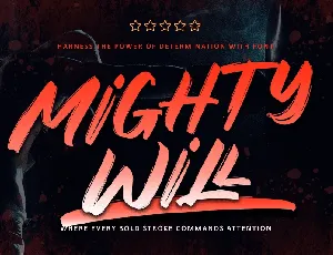 Mightywill-Personal use font