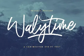 Walytime Handwritten Script font