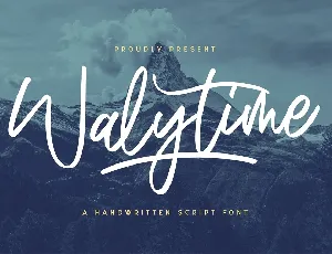 Walytime Handwritten Script font