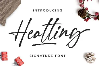 Heatting Signature font