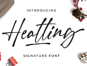 Heatting Signature font