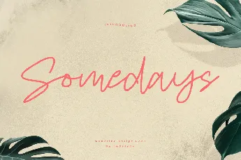 Somedays font