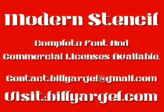 Modern Stencil Personal Use font