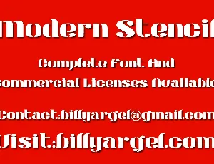 Modern Stencil Personal Use font