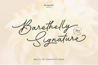 Barethelly Signature font