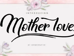 Mother Love Calligraphy font