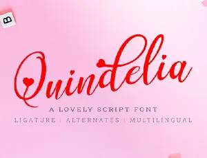 Quindelia Script font