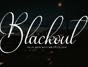 Blackout Script font