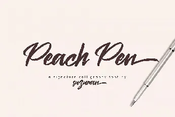 Peach Pen Calligraphy font