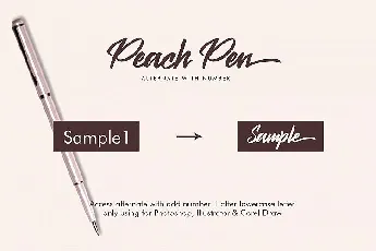 Peach Pen Calligraphy font