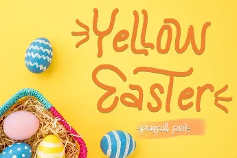 Yellow Easter font