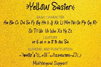 Yellow Easter font