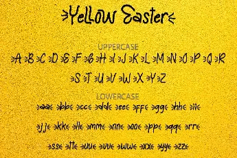 Yellow Easter font