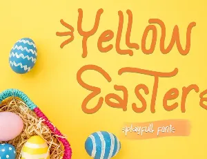 Yellow Easter font