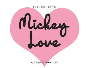 Mickey Love font