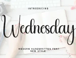 Wednesday Calligraphy font