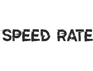 Speed Rate Demo font