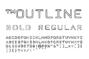 Taurus Mono Outline font