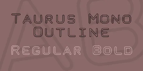 Taurus Mono Outline font