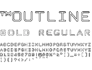 Taurus Mono Outline font