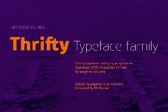 Thrifty Family font