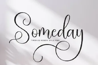 Someday Script font