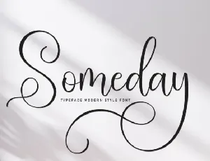 Someday Script font