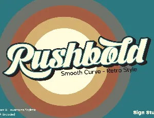 Rushbold font