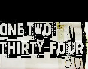 One two thirty-four font