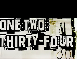 One two thirty-four font