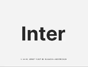 Inter Family font