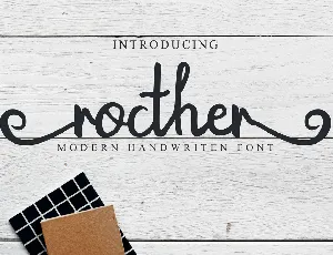 Rocther Script font