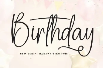 Birthday Script font