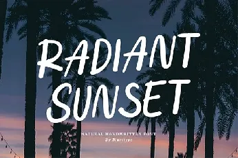 Radiant Sunset font