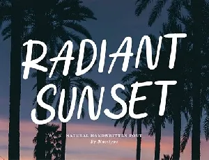 Radiant Sunset font