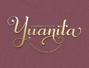 Yuanita Calligraphy font