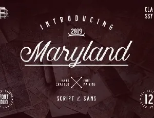 Maryland Calligraphy font