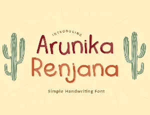 Arunika Renjana font