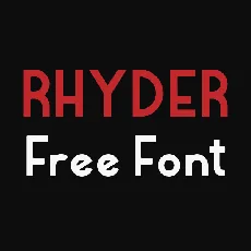 Rhyder font