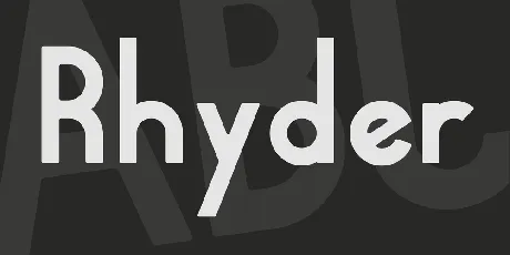 Rhyder font