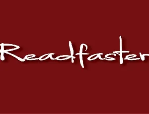 Readfaster Handwritten font